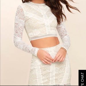 LuLu’s White/Cream 2 Piece set